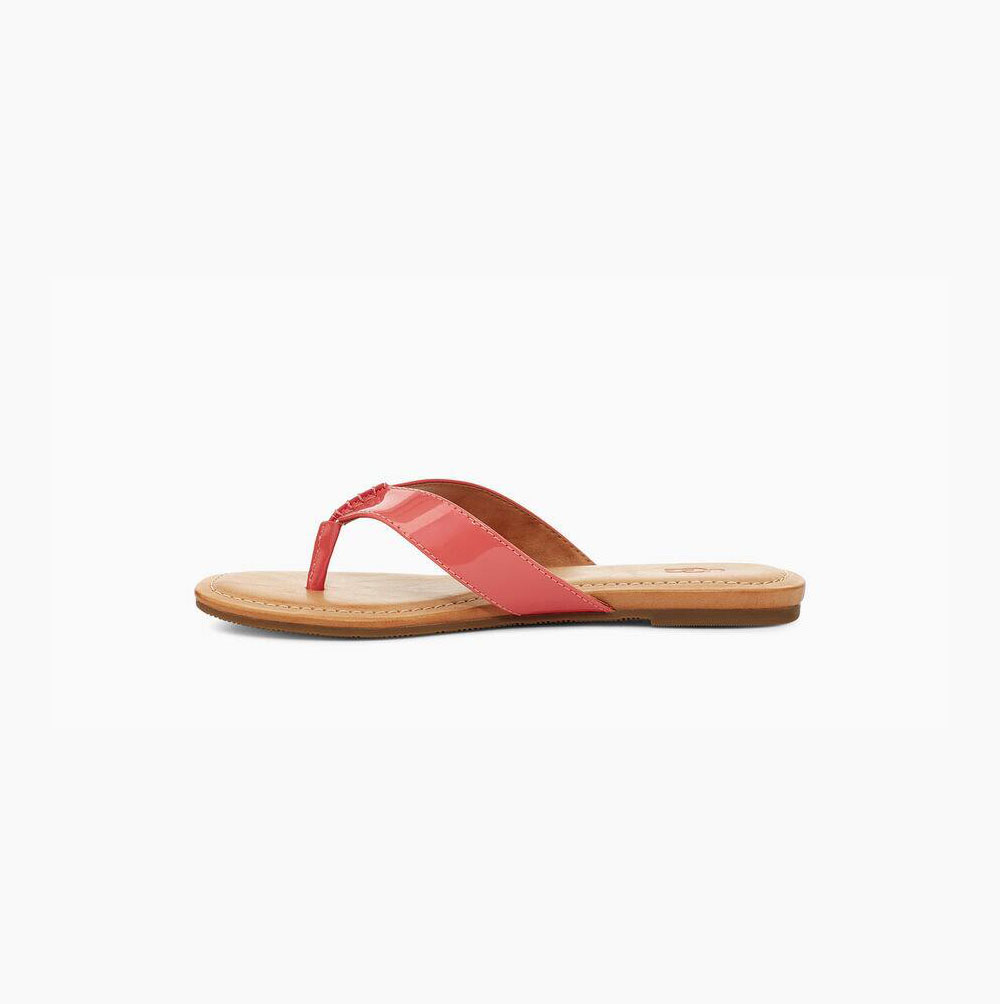 UGG Tuolumne Lack Flip Flop Dam Korall | 3MA3PMPR