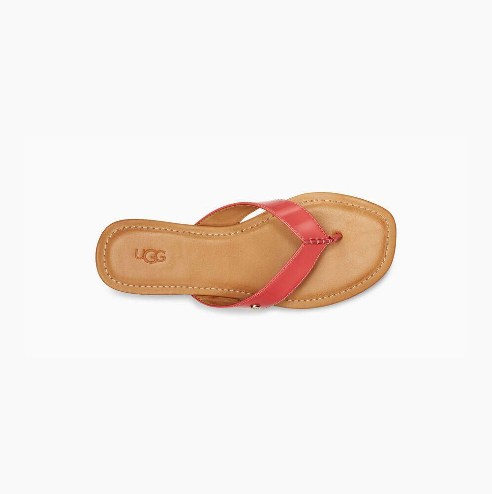 UGG Tuolumne Lack Flip Flop Dam Korall | 3MA3PMPR
