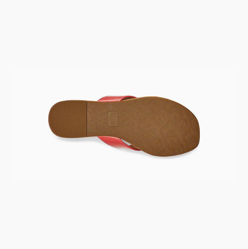 UGG Tuolumne Lack Flip Flop Dam Korall | 3MA3PMPR