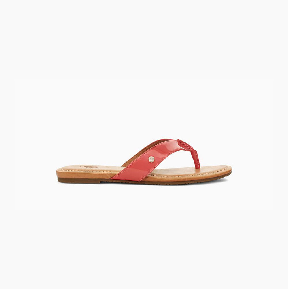 UGG Tuolumne Lack Flip Flop Dam Korall | 3MA3PMPR