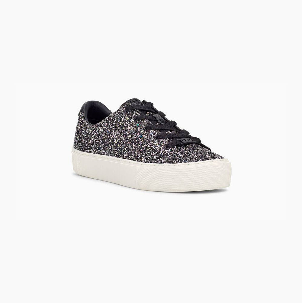 UGG Zilo Tjock Glitter Platform Skor Dam Svarta | 2YGPLXXU