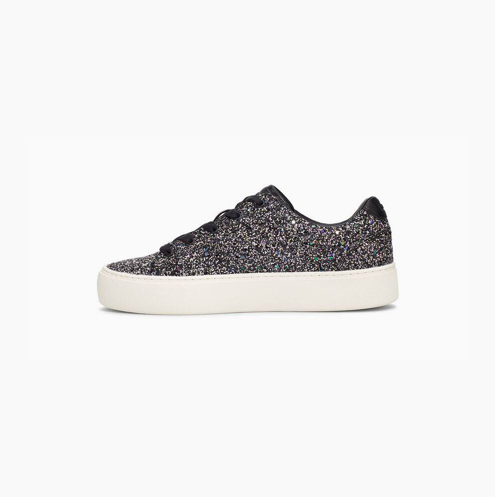 UGG Zilo Tjock Glitter Platform Skor Dam Svarta | 2YGPLXXU