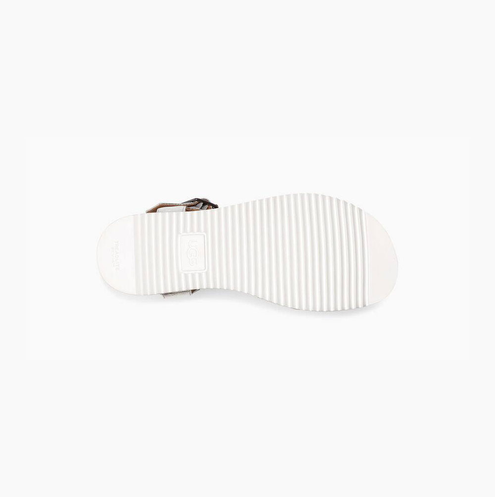 UGG Zoie Metallic Sandaler Dam Silver | U32ICGFJ