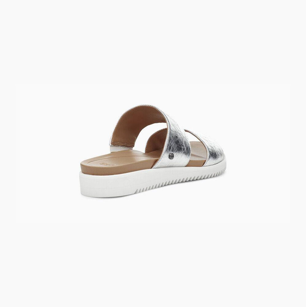 UGG Zyle Metallic Badtofflor Badtofflor Dam Silver | A6XE8GXS